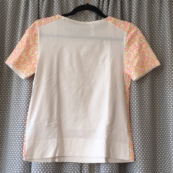 J. Crew cluster confetti pink sequin T. LIKE NEW! - Picture 6 of 8